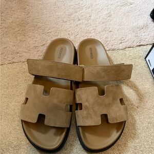Hermes Tan Sandals